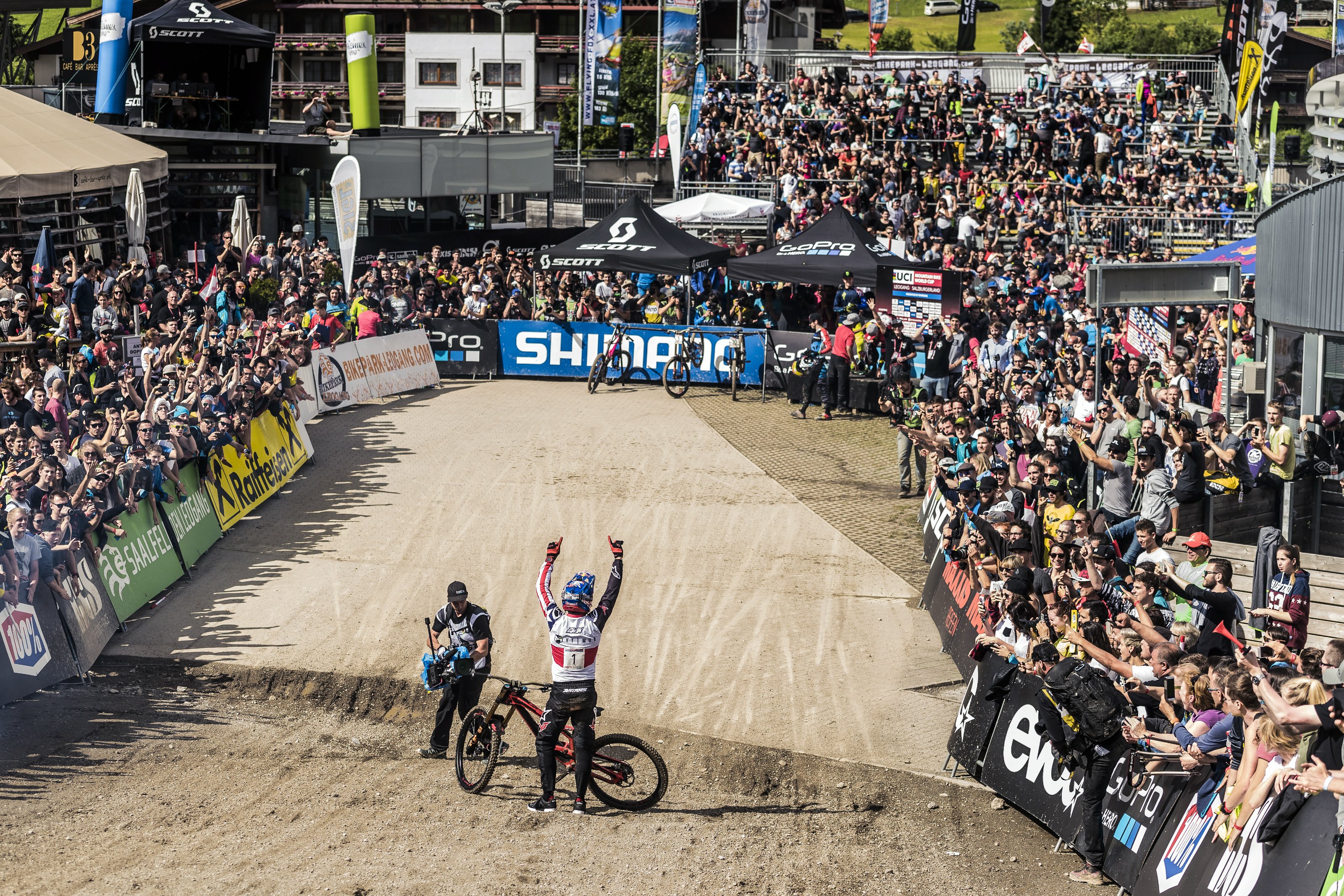 Aaron Gwin letztes Jahr bei m UCI WC in Leogang Foto: RedBullContentPool