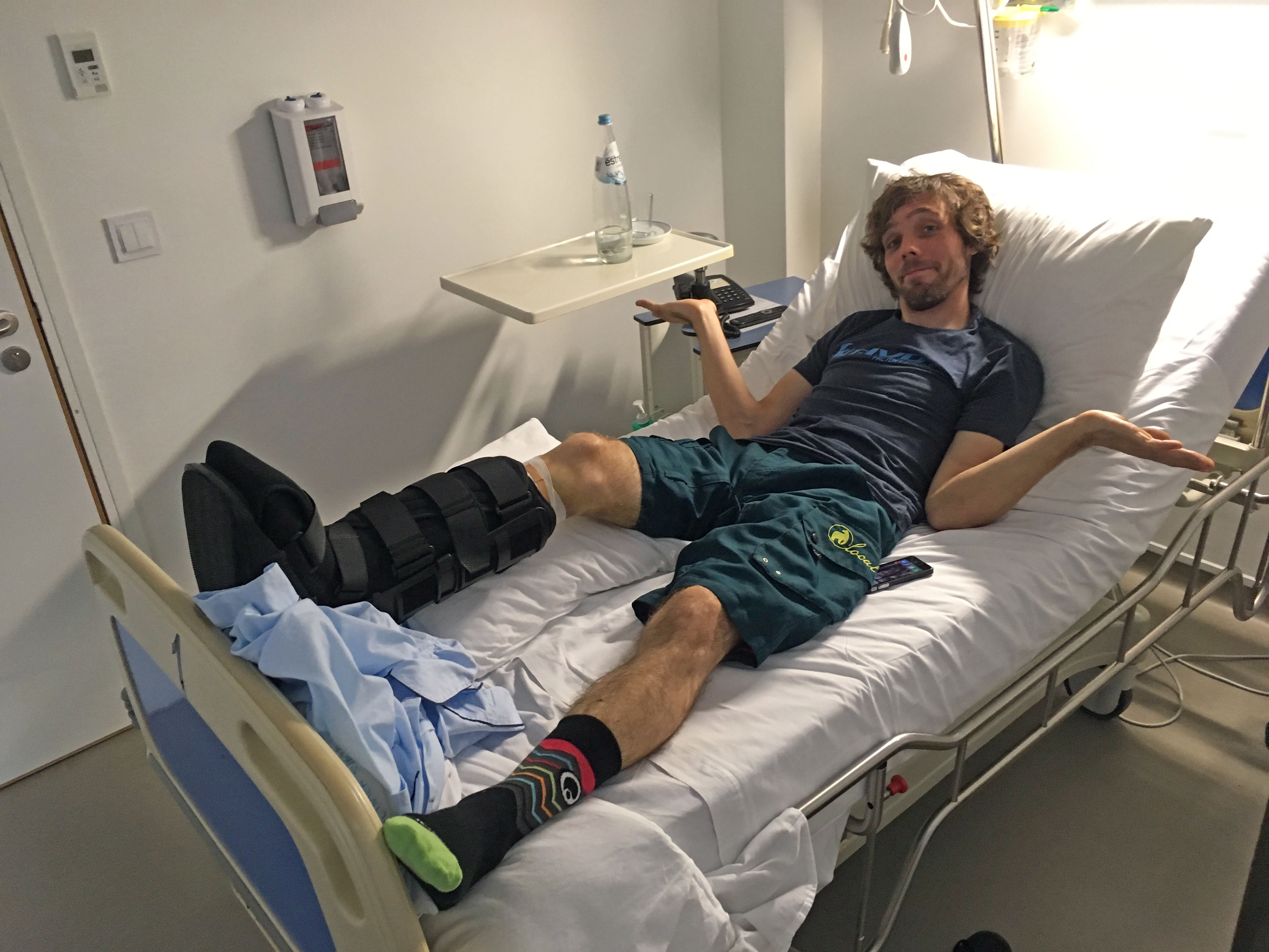 Sascha Bamberg hat sich im vergangenen Jahr sein rechtes Schien- und Wadenbein knapp über dem Sprunggelenk in viele Teile zertrümmert.