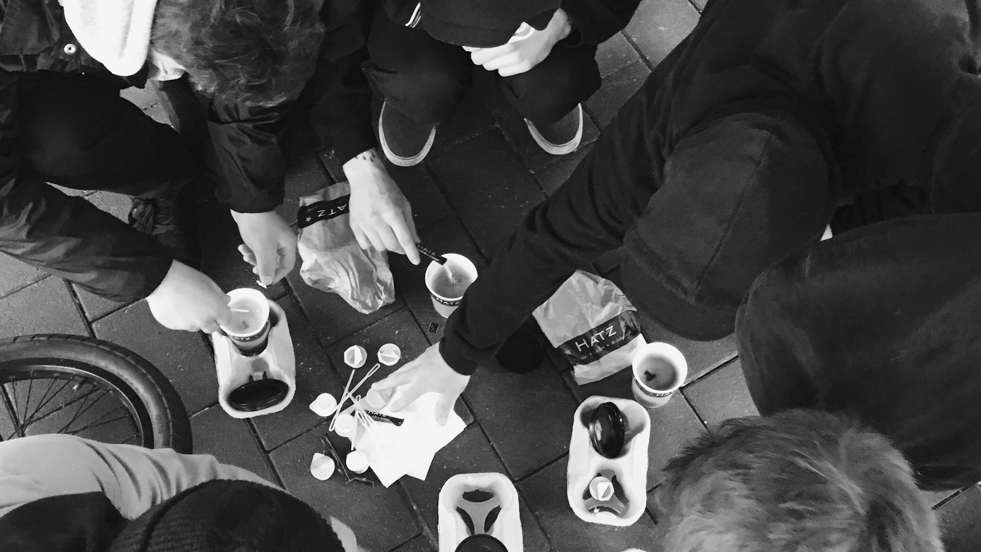 Kaffeepause für das Team von The Fella BMX in Karlsruhe