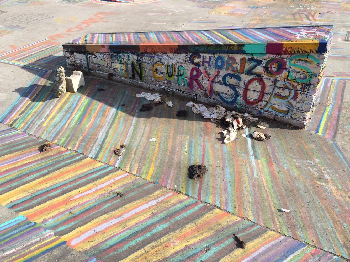 Ghettospot Frankfurt verunreinigt