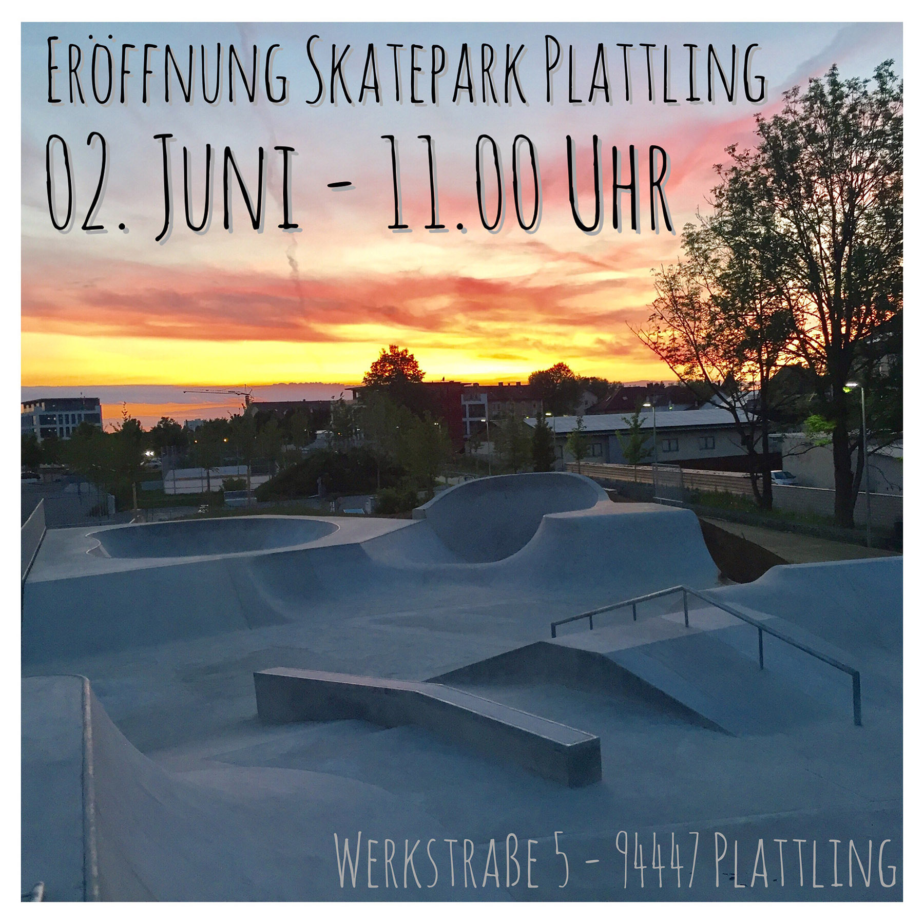 Gute Nachrichten aus dem Herzen Niederbayerns: Am 2. Juni 2017 wird der Skatepark Platting offiziell eröffnet. Hier erfährst du mehr.