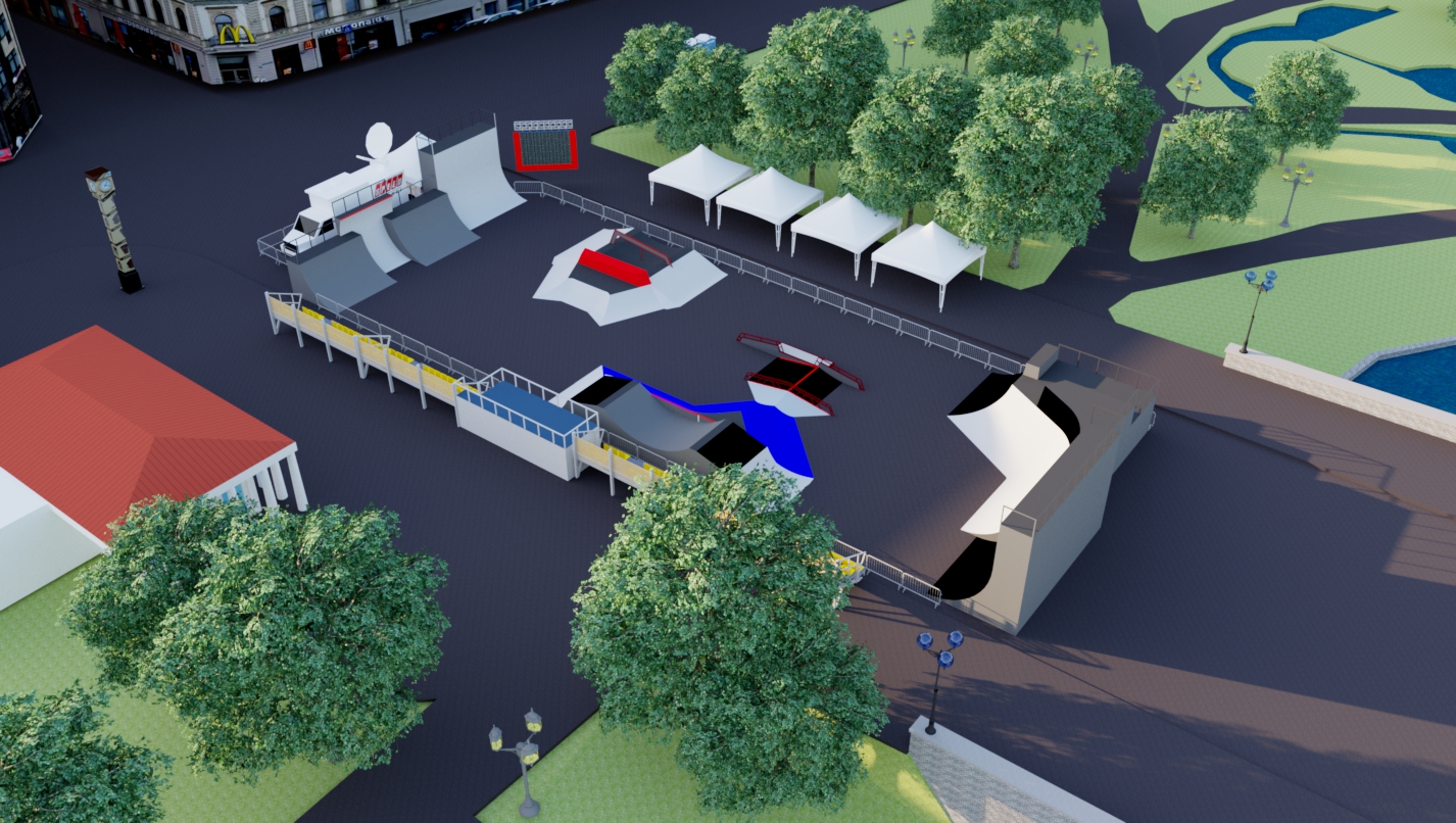 Der Rampenparcours für die Simple Summer Session in Riga wurde von Nate Wessel designt