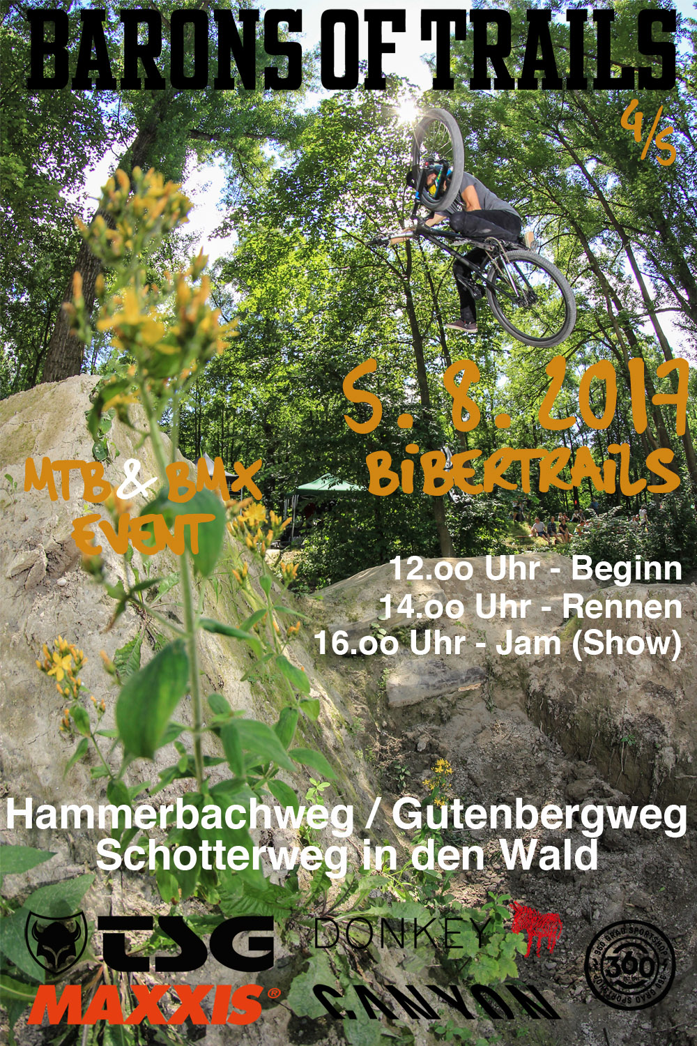 Der vierte Lauf der Barons of Trails Tour 2017 findet am 5. August an den Bibertrails in Landshut statt