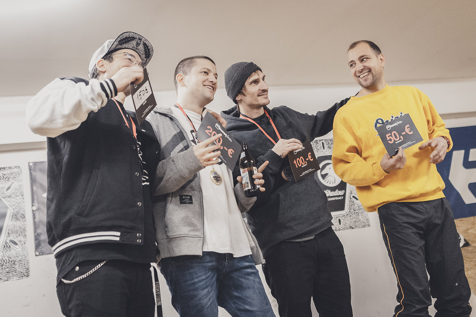 Bei den Flatlandamateuren hießen die Gewinner (v. l. n. r.): Malte Orth (1.), Benny Hill (2.), Mike Speer (3.) und Thomas Vucic (4.)