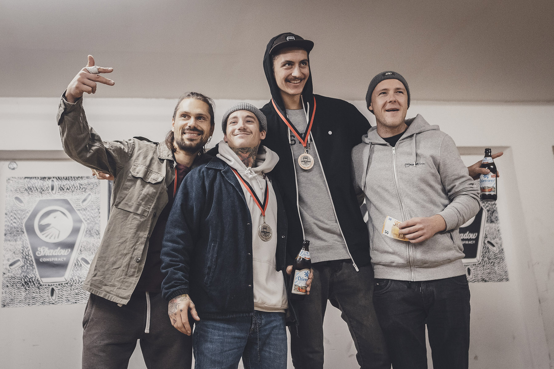 Beim Best-Trick-Contest der Pros wurden insgesamt 500 Euro ausgeschüttet, die sich Wolfgang Sauter (1.), Kevin Nikulski (2.9, Markus Schwital (3.) und John Krämer (4.) teilten