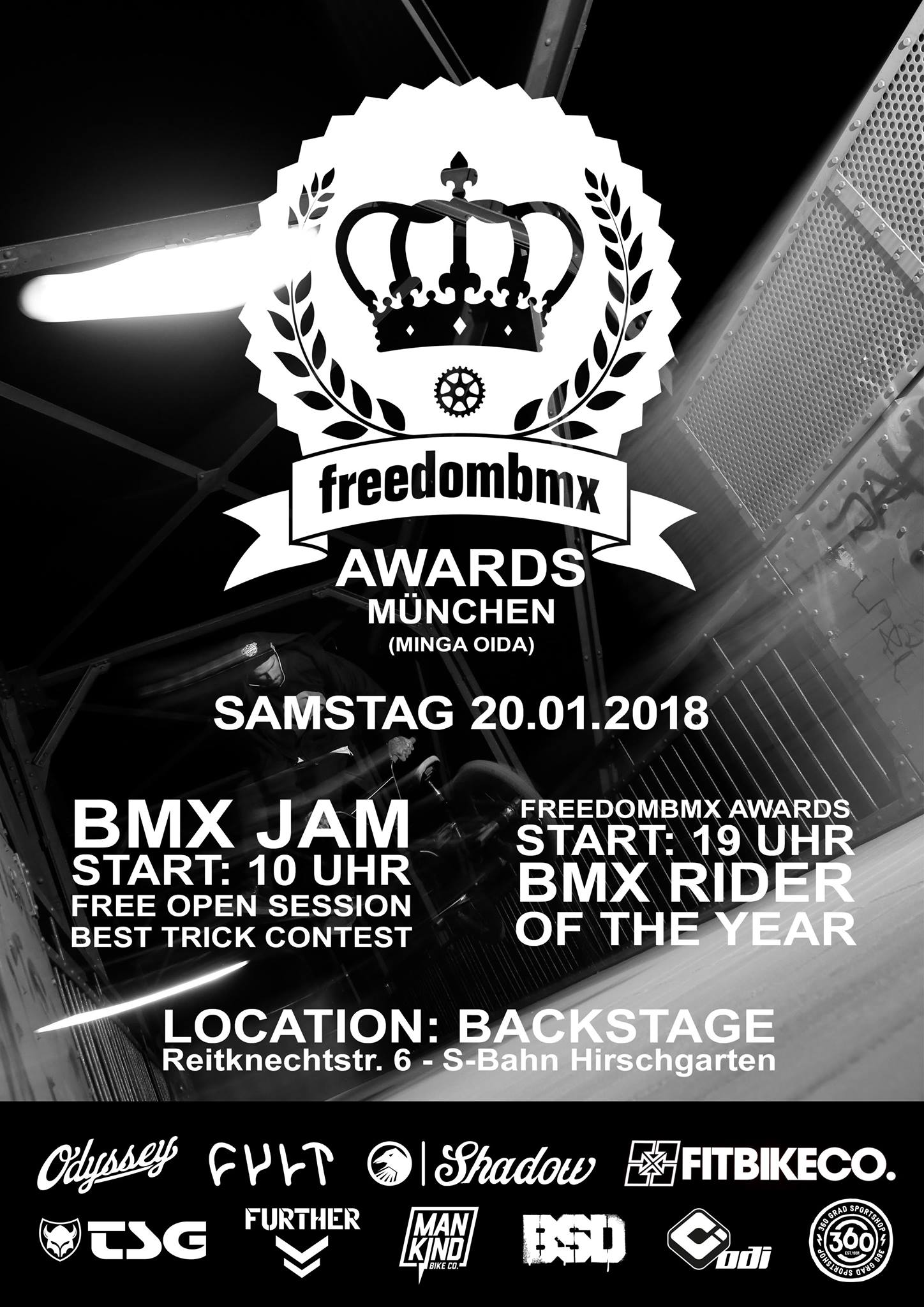 Minga. Oida! Am 20. Januar 2018 gehen die freedombmx Awards in München in die sechste Runde und ihr seid alle herzlich eingeladen. Mehr dazu hier.