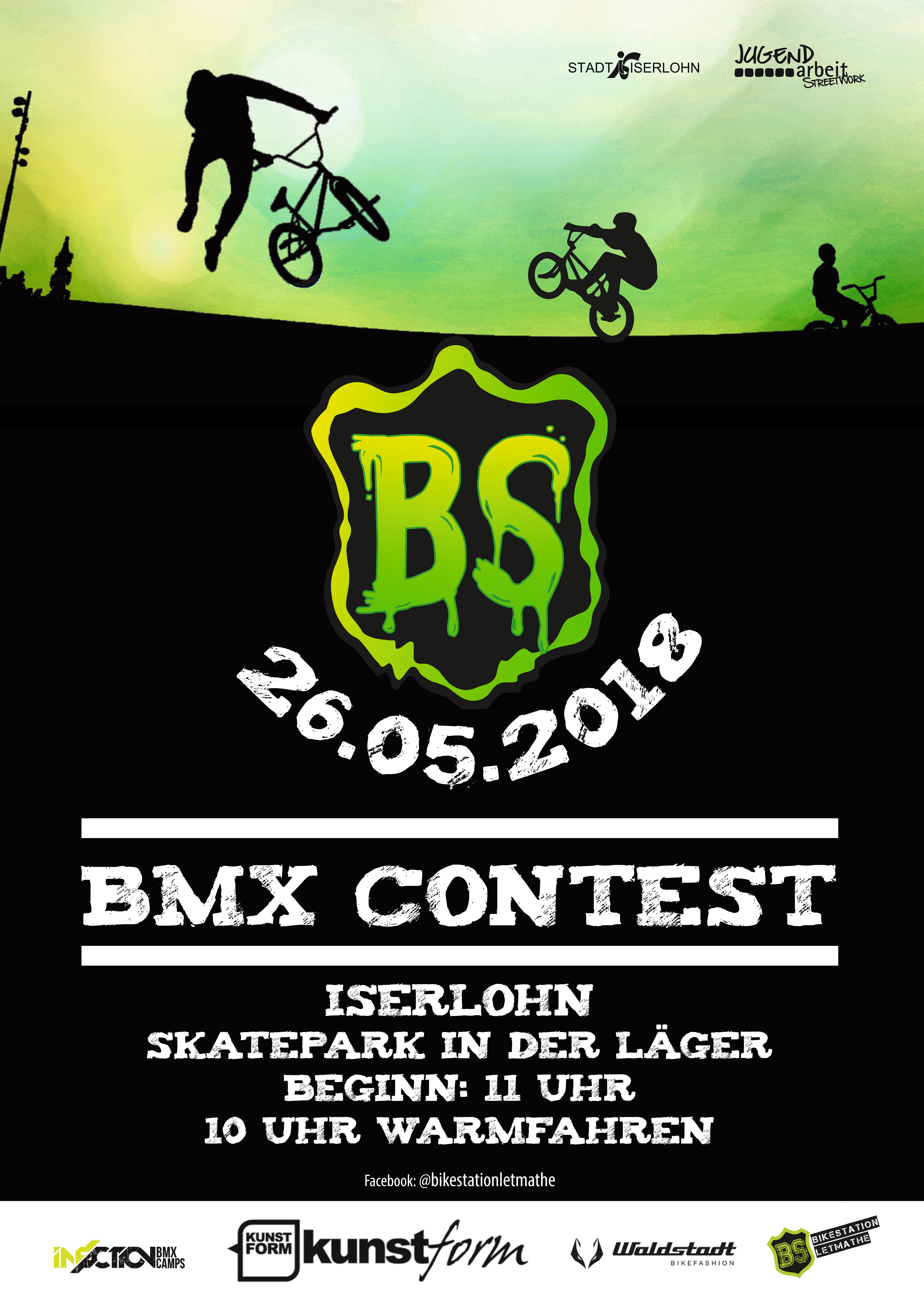 Am 26. Mai 2018 findet im Skatepark Iserlohn ein BMX-Contest statt. Weitere Informationen dazu findest du in unseren Veranstaltungstipps.