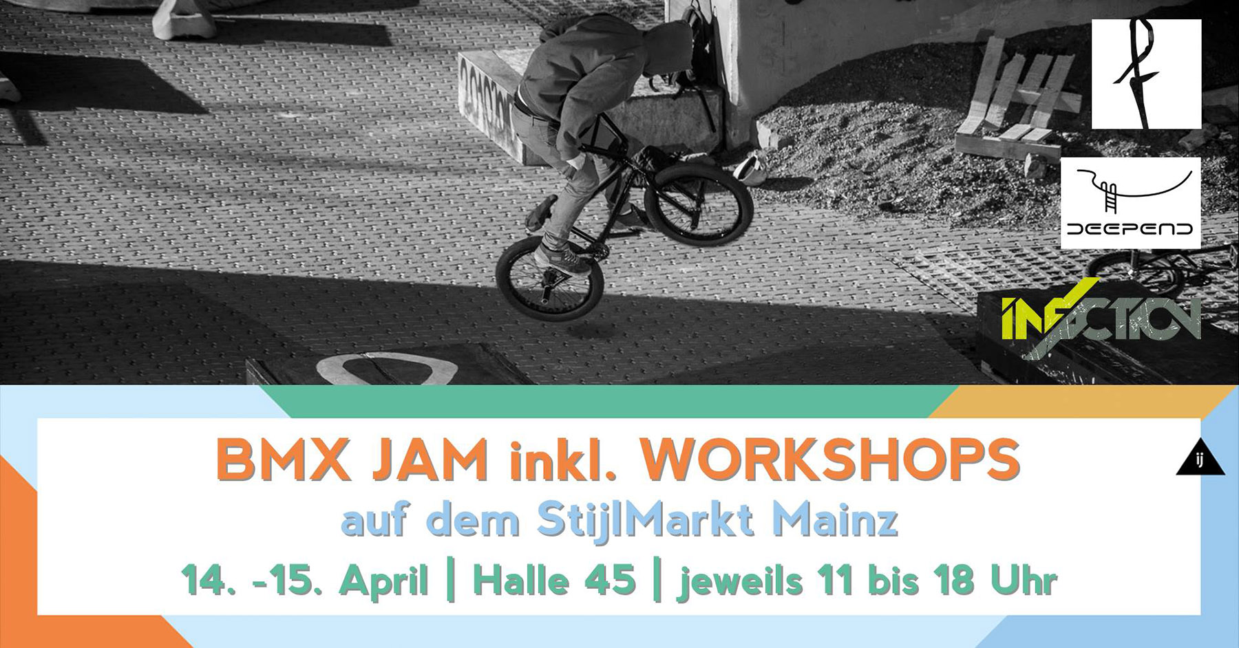 Vom 14.-15. April 2018 bieten die Homies von fettarmemilch, Infaction und Deepend auf dem Stijlmarkt in Mainz BMX-Workshops für interessierte Neulinge an.