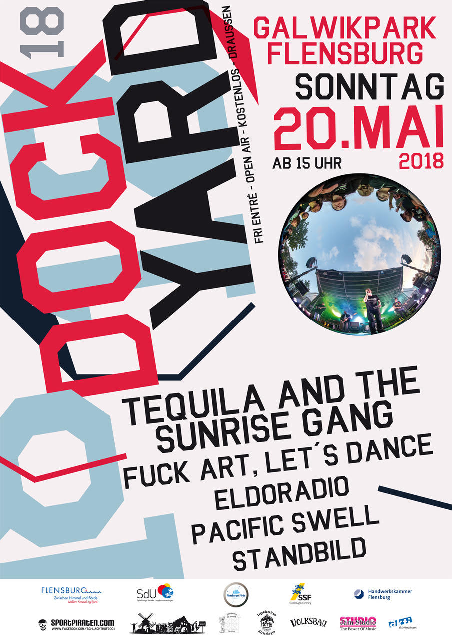 Das Dockyard Musikfestival findet 2018 am 20. Mai ab 15 Uhr im Galwikpark Flensburg, gleich neben dem Schlachthof BMX- und Skatepark, statt