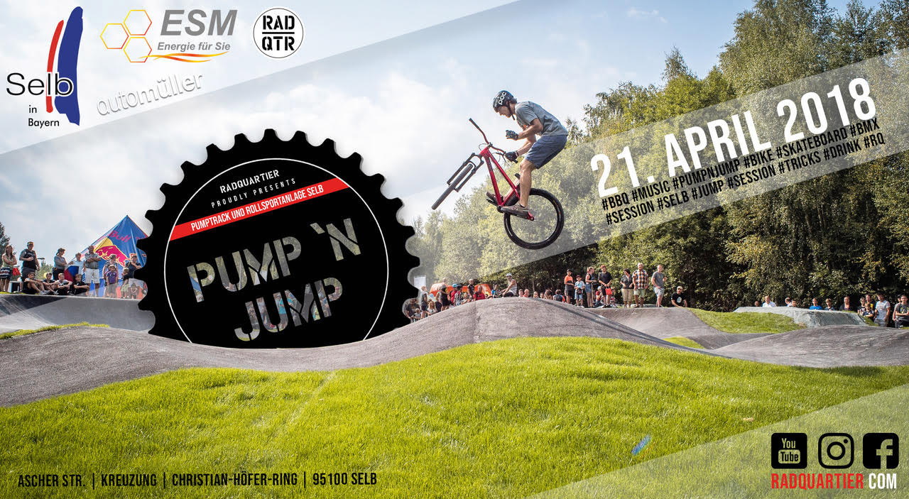 Am 21. April 2018 heißt es auf dem Pumptrack Selb in Mittelfranken "Pump