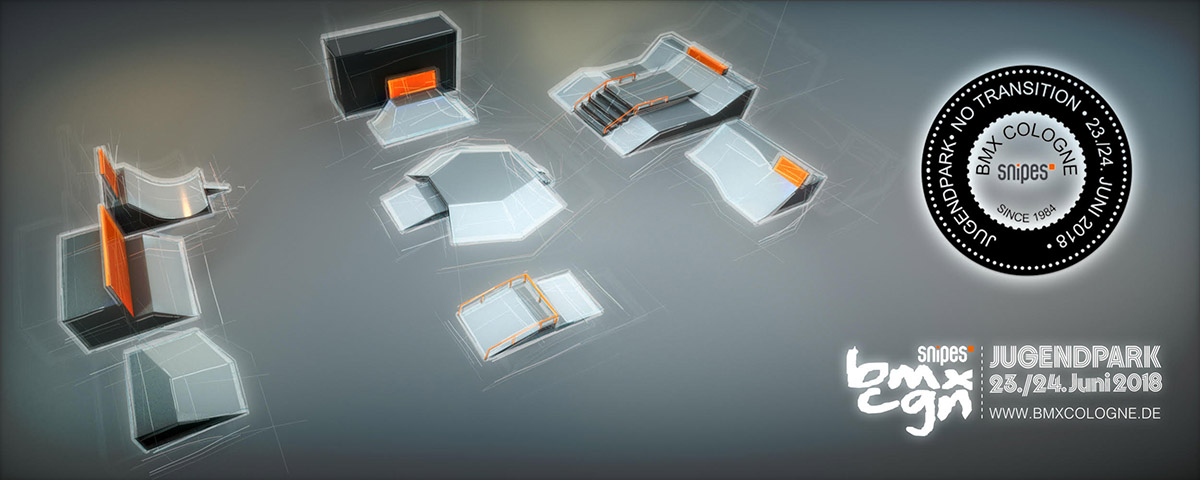 Das Motto von BMX Cologne lautet 2018 "No Transitions", dementsprechend wird es auf dem Streetparcours keine Rundungen geben. Na ja, fast jedenfalls …