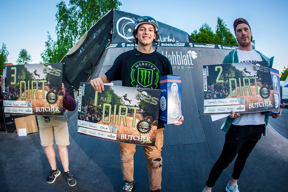 Die Gewinner des Dirtcontests auf dem Butcher Jam 2018 im Schlachthof Flensburg