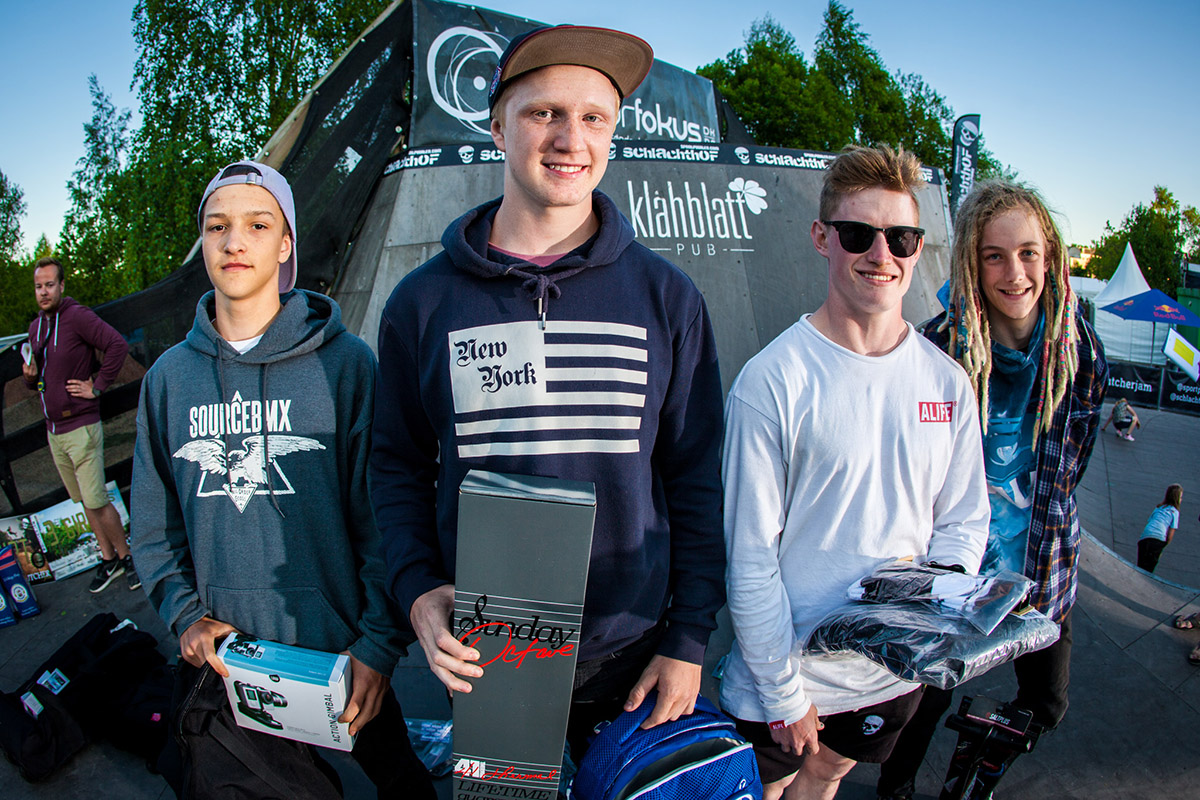 Die Gewinner des Minirampencontests der Amateure auf dem Butcher Jam 2018 im Schlachthof Flensburg