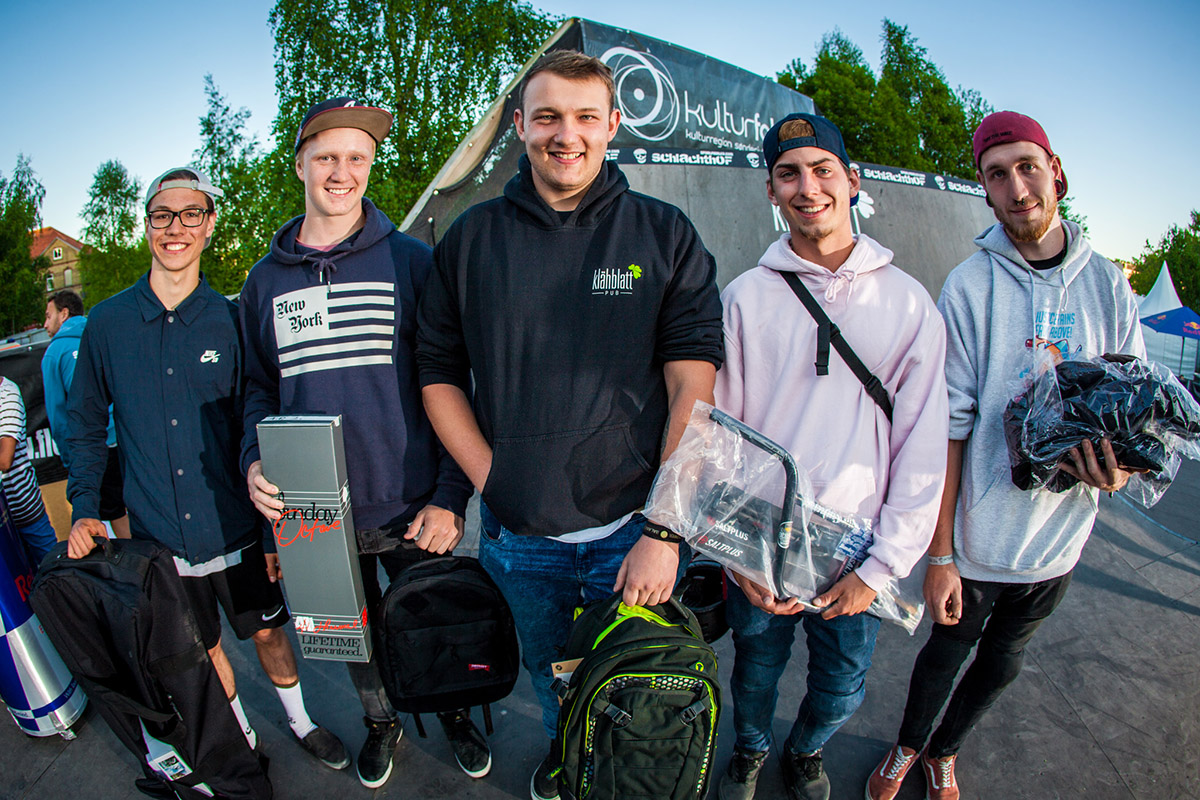 Die Gewinner des Parkcontests der Amateure auf dem Butcher Jam 2018 im Schlachthof Flensburg