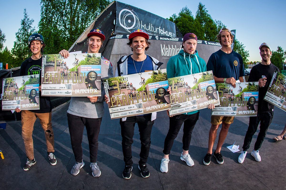Die Gewinner des Pro-Parkcontests auf dem Butcher Jam 2018 im Schlachthof Flensburg