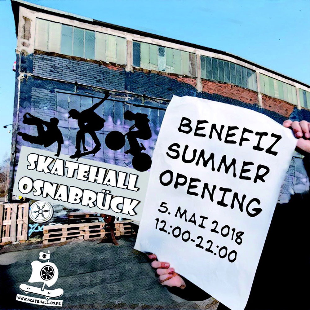 Am 5. Mai startet die Skatehall Osnabrück mit einem Benefizjam in die Sommersaison 2018, in dessen Rahmen auch ein Best-Trick-Contest für BMX stattfindet.