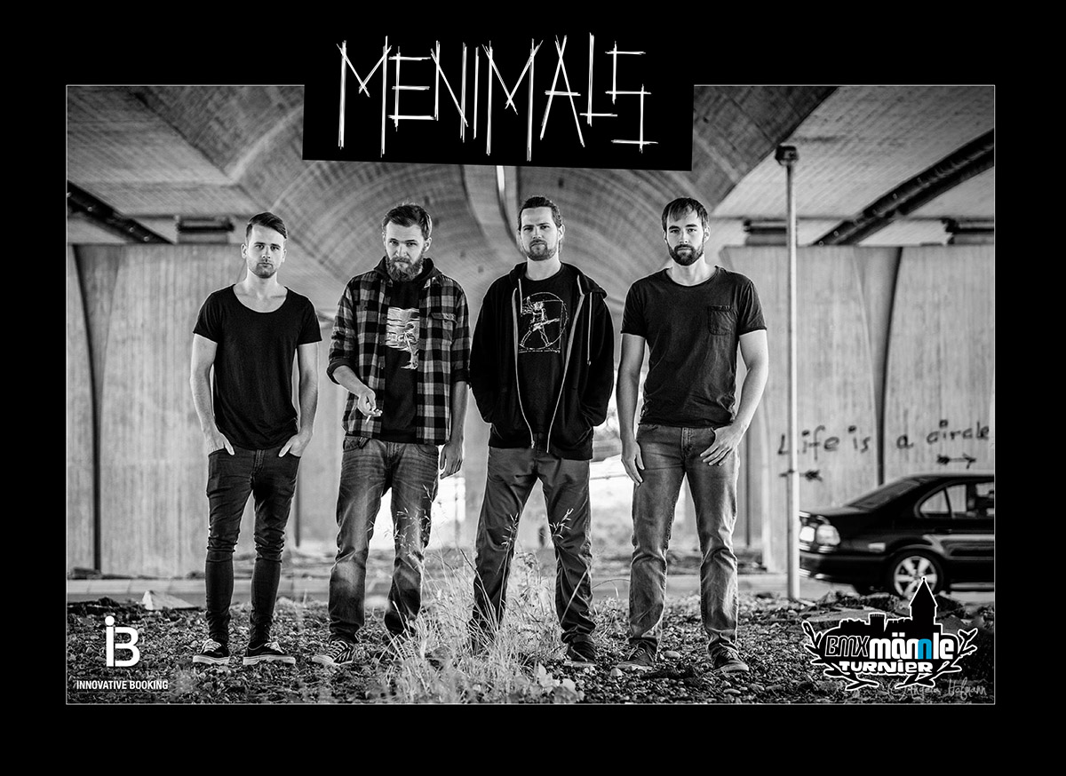 Die Menimals spielen auf dem BMX Männle Turnier 2018 im Skatepark Tuttlingen ein Konzert