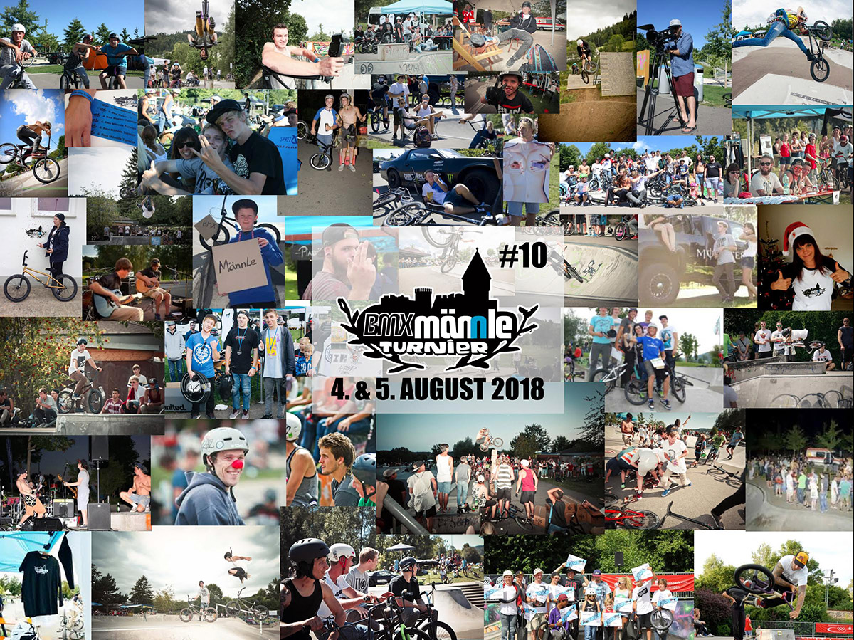 Vom 4.-5. August 2018 steht im Skatepark Tuttlingen ein Wochenende voller Action an, denn dann feiert das BMX Männle Turnier dort sein 10jähriges Bestehen.