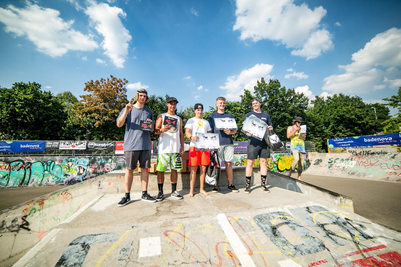 Die Gewinner des Fortgeschrittenencontests beim BMX Männle Turnier 2018 in Tuttlingen