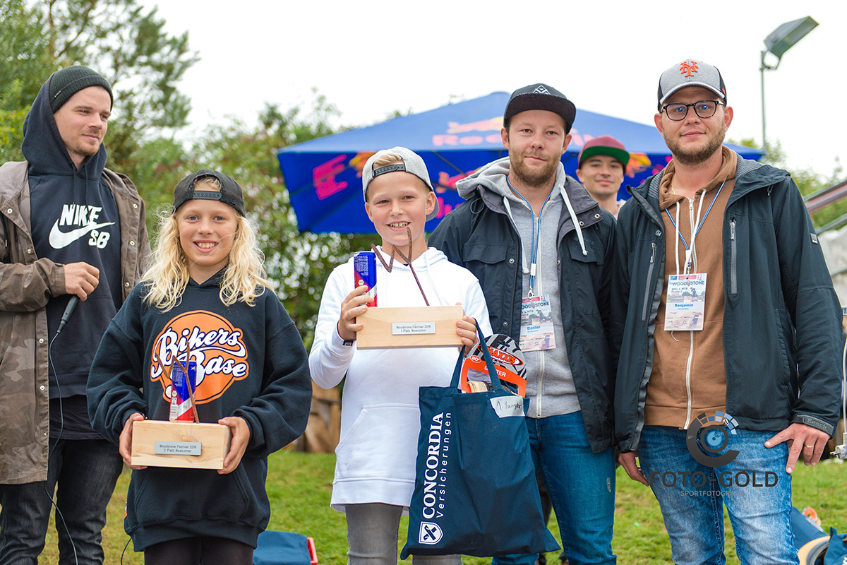 Die Gewinner der Youngster-Klasse des Woodstone-Contests 2018 im Skatepark Wendelstein