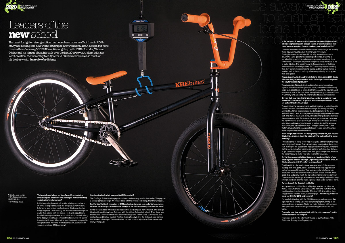 Leicht, leichter, KHEbikes: Das "Specter Pro"-Komplettrad kam 2009 raus und brachte ohne Pegs gerade einmal 8,35 kg auf die Waage. Damit dürfte das Specter das leichteste Komplettrad aller Zeiten sein