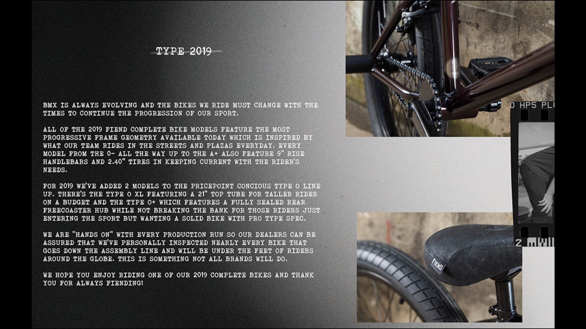 Fiend BMX Rad Katalog 2019