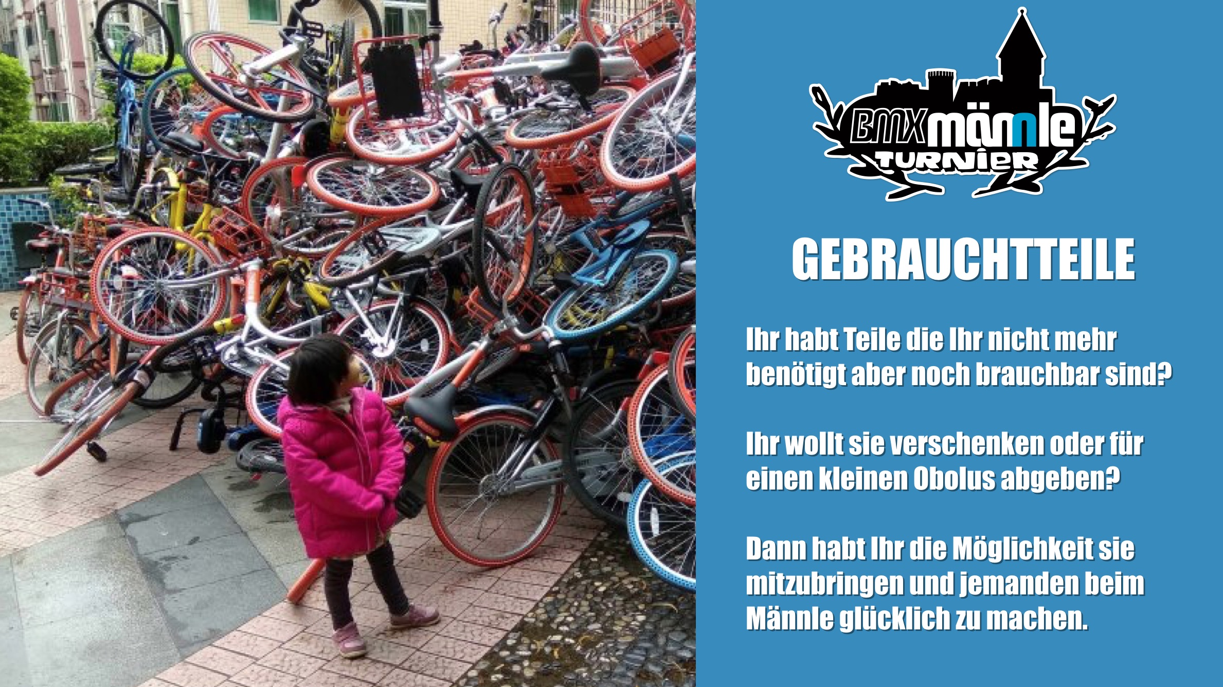 Beim BMX Männle 2019 in Tuttlingen wird es einen Gebrauchtteilemarkt geben