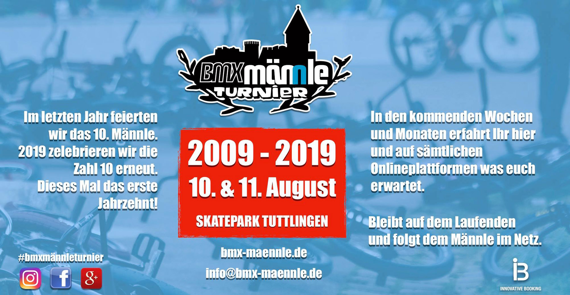 Vom 10.-11- August 2019 geht das BMX Männle Turnier in die 11. Runde. Mehr zu der absoluten Pflichtveranstaltung im Skatepark Tuttlingen erfahrt ihr hier.