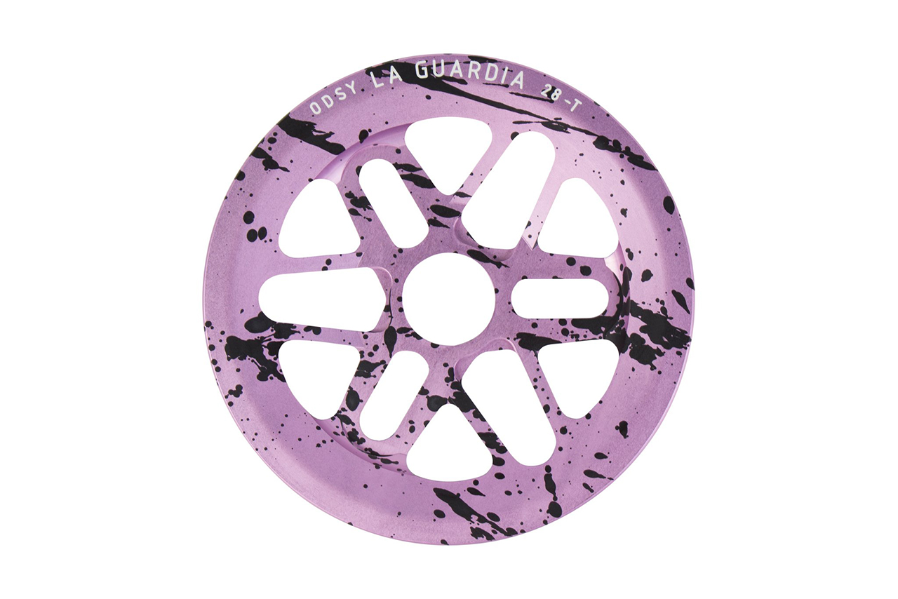 Odyssey BMX Guard Sprocket La Guardia Lavender Black Splatter Edition