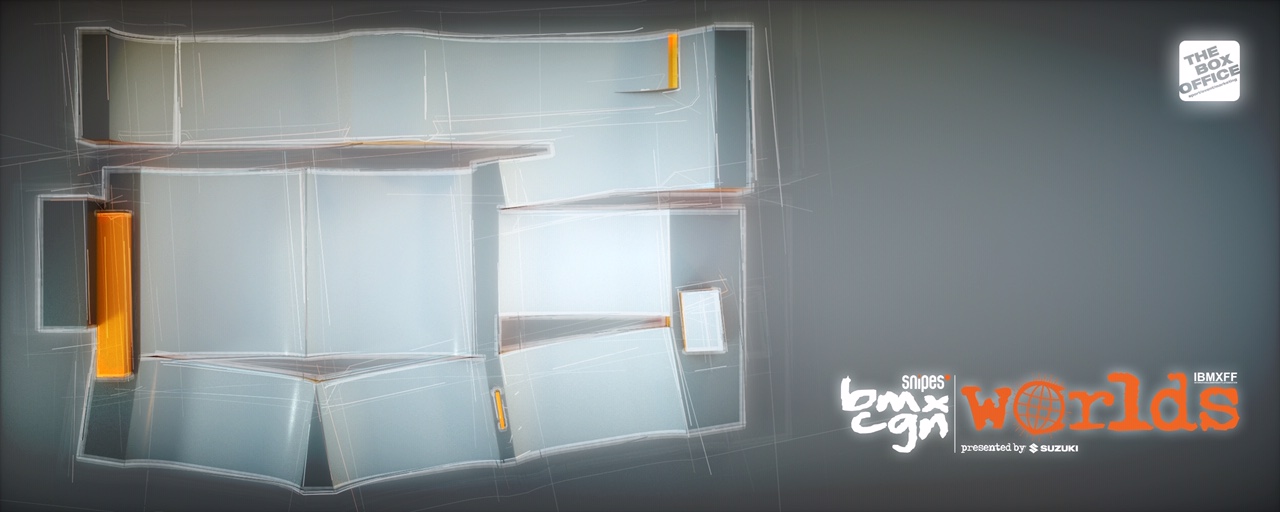 So sieht der Parkcourse bei den Snipes BMX Worlds 2019 im Kölner Jugendpark aus