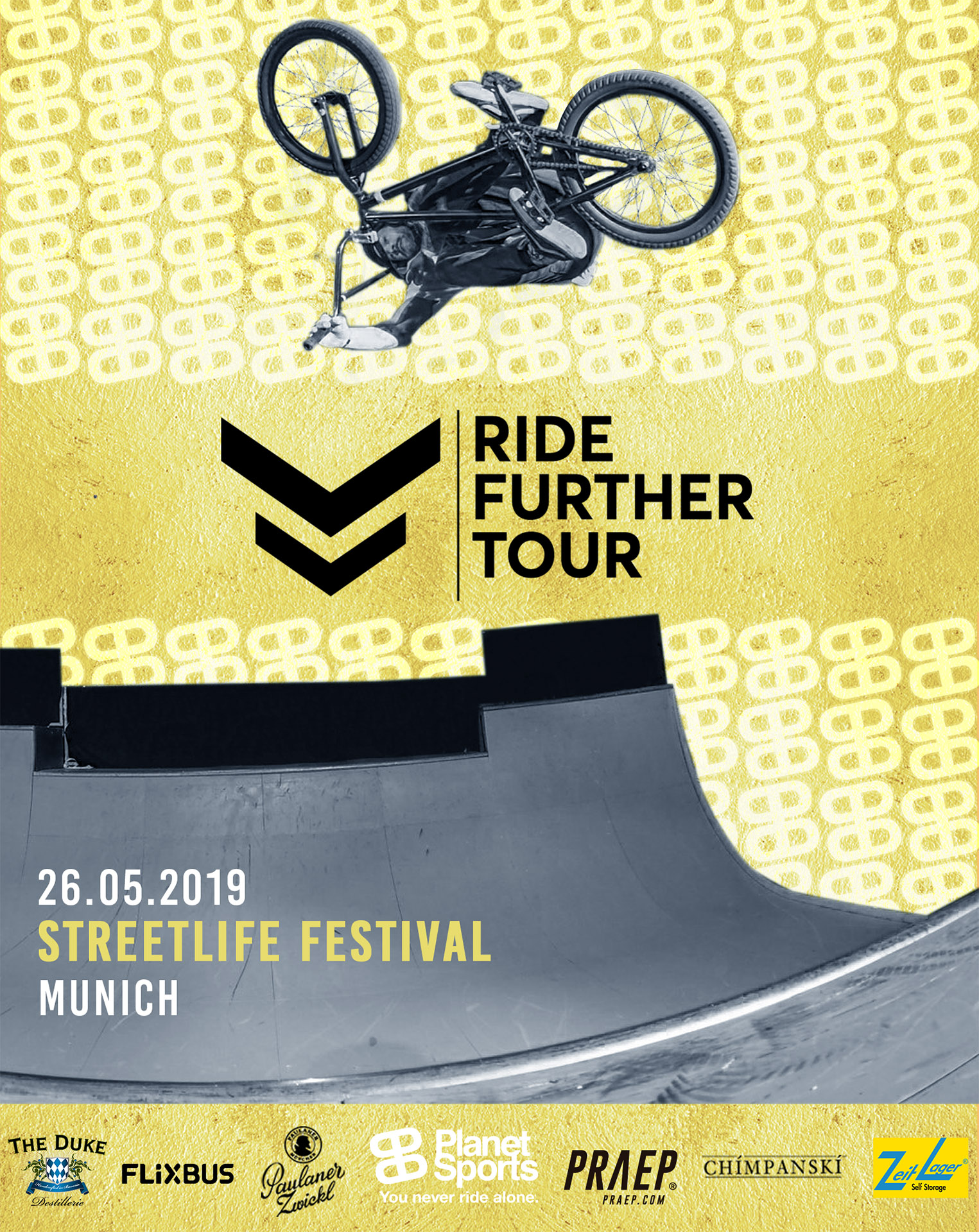 Der zweite Lauf der Ride Further Tour 2019 findet am 26. Mai auf dem Odeonplatz im Zentrum Münchens statt