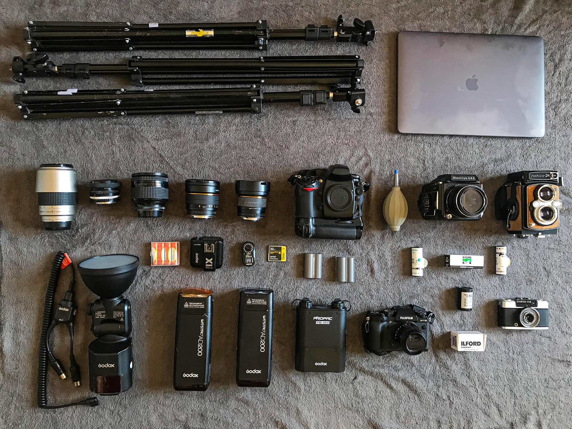 Das Fotoequipment von Nahuel Martinez