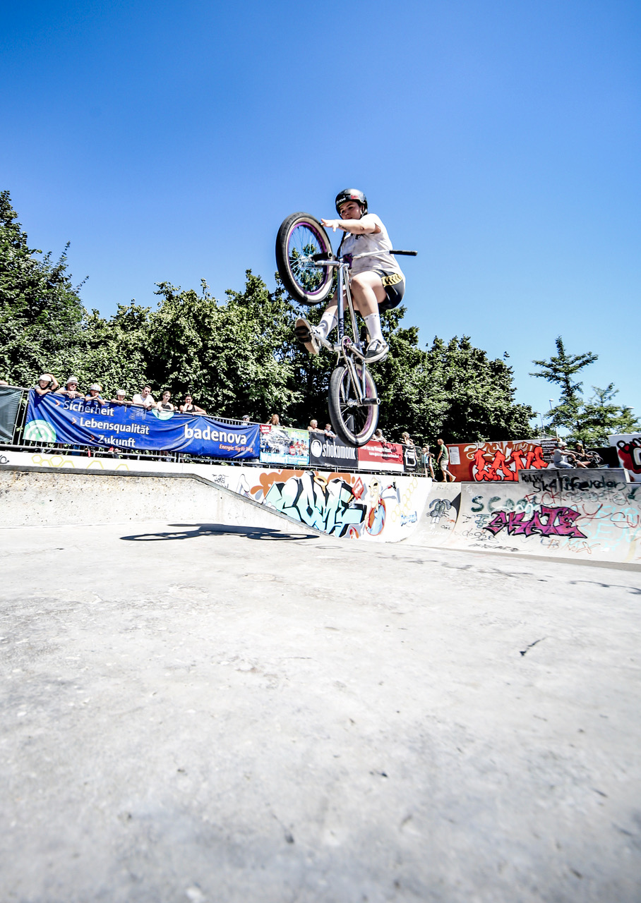 Chiara Felder war erstmalig beim BMX Männle dabei und kam prompt auf dem 1. Platz bei den Mädels 