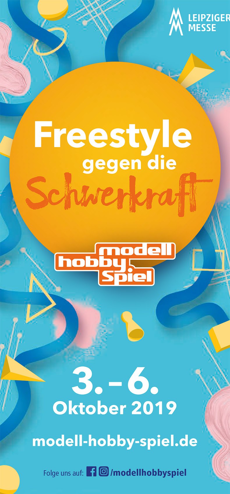 Unter dem Motto "Mission Transition" trumpft die Leipziger Messe Modell-Hobby-Spiel vom 3.-6.10. 2019 mit einem Funsportpark auf.
