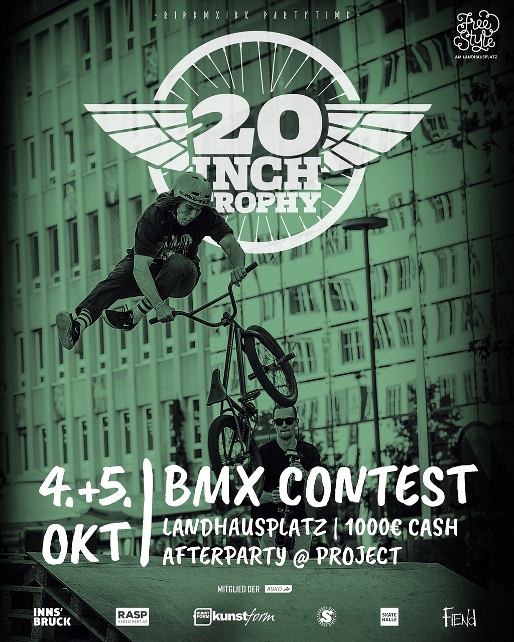 Vom 4.-5. Oktober 2019 geht die 20 inch Trophy auf dem Landhausplatz in Innsbruck in die nächste Runde