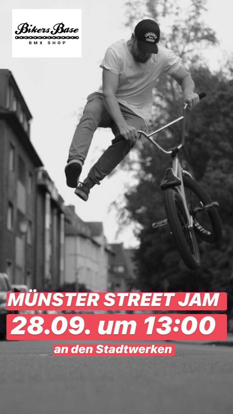 Am Samstag, dem 28. September 2019 steigt der alljährige Streetjam in Münster. Los geht es um 13:00 Uhr an den Stadtwerken. Alles Weitere erfährst du hier.