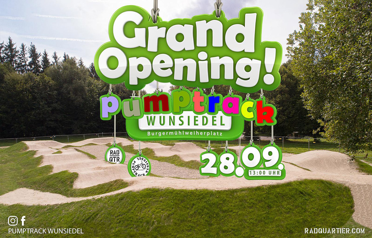 JUBEL! Am 28. September 2019 wird der Pumptrack Wunsiedel mit einem großen Fest eröffnet. Hier erfährst du mehr über die oberfränkische Pumpersause.