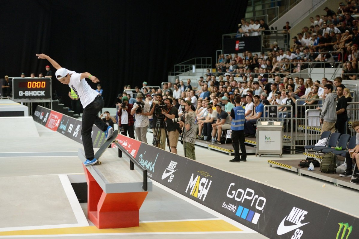 Street League Skateboarding in der Olympia-Eishalle. Foto: Munich Mash