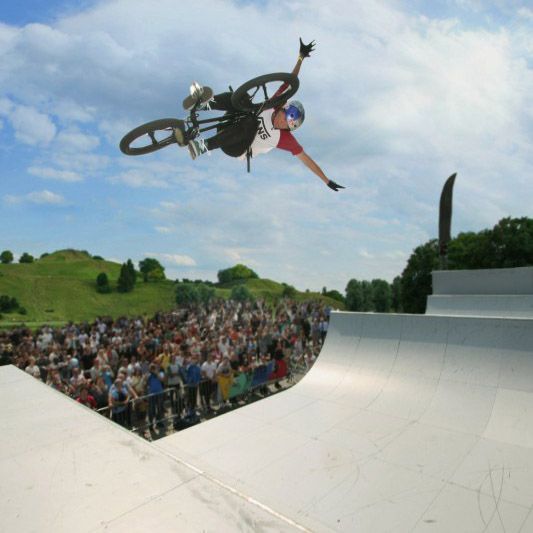 BMX Spine Ramp auf dem Coubertinplatz. Foto: Munich Mash