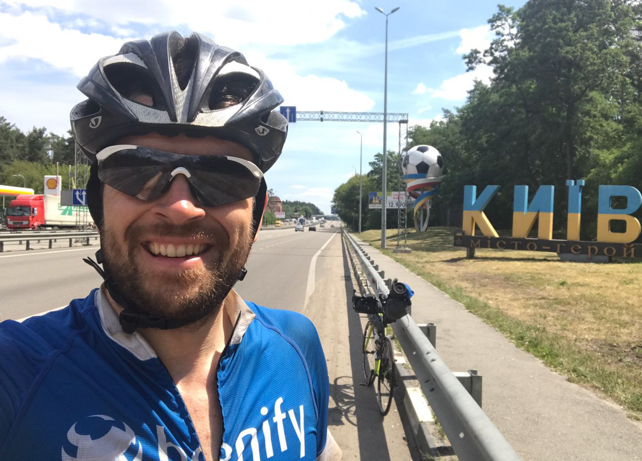 Ankunft in Kiew, der Hauptstadt der Ukraine.