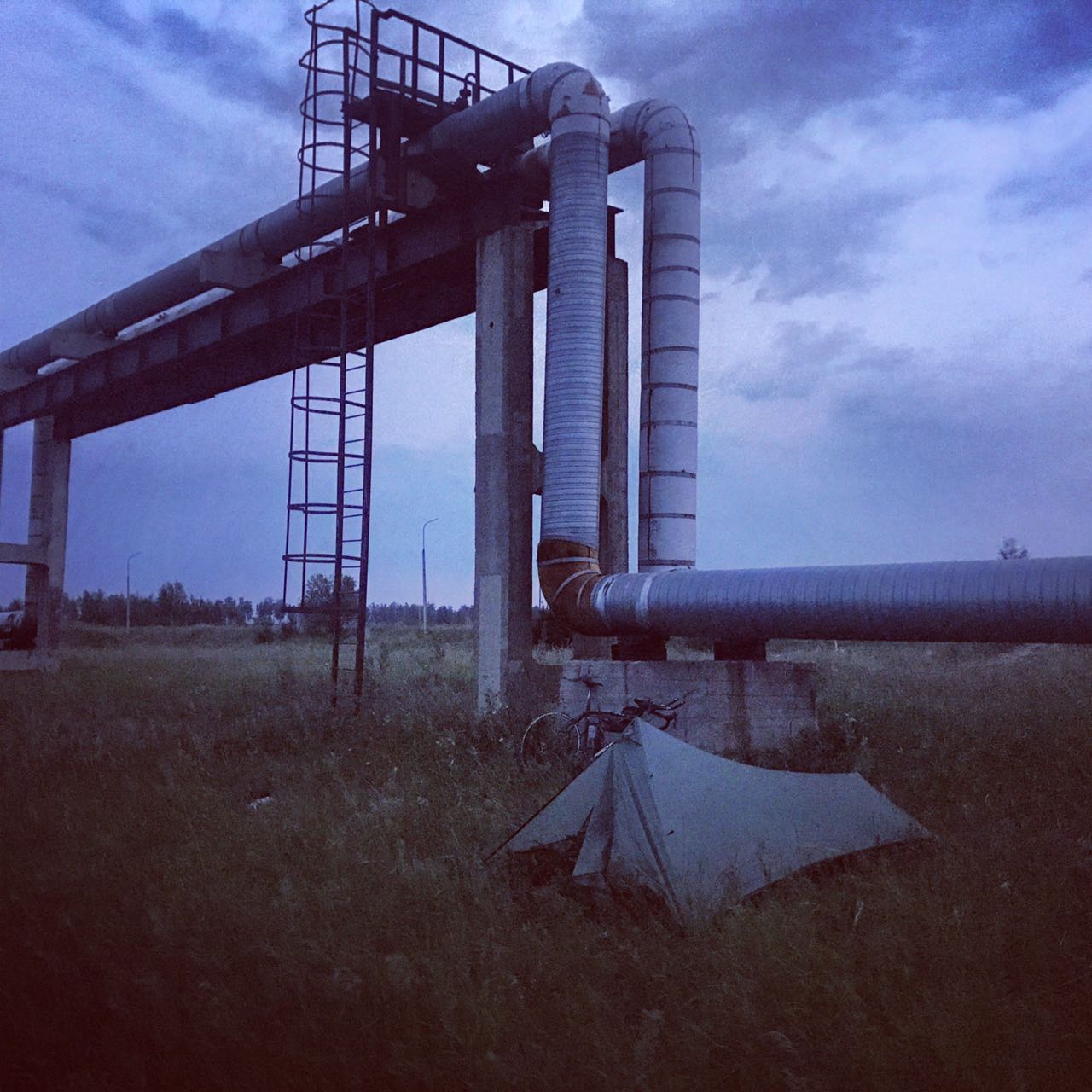 Zelten mit Industriecharme.