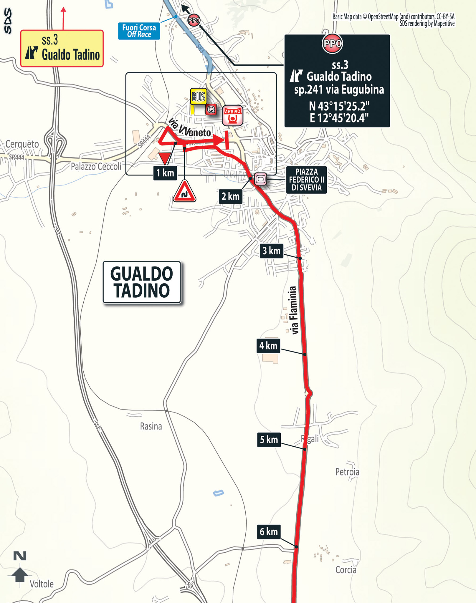 Die Zieleinfahrt der 10. Etape des Giro d'Italia 2018.