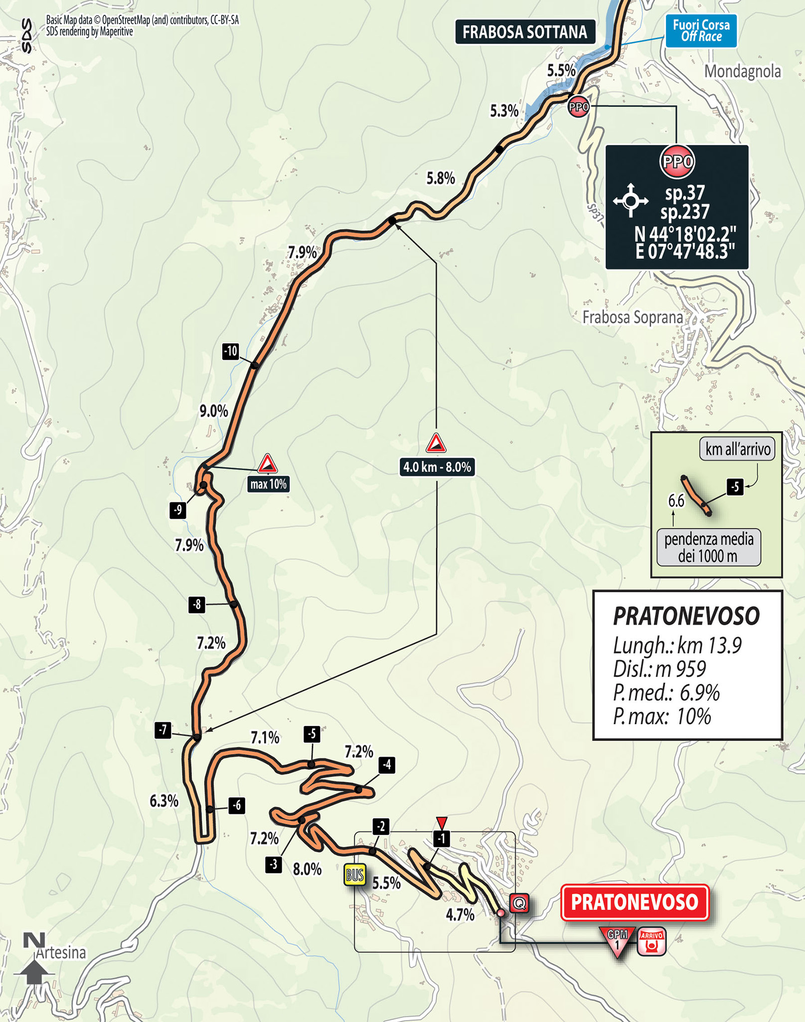 Vor dem kurvigen Schlussstück quälen nochmal 4 Kilometer mit einer durchschnittlichen Steigung von 8 %.