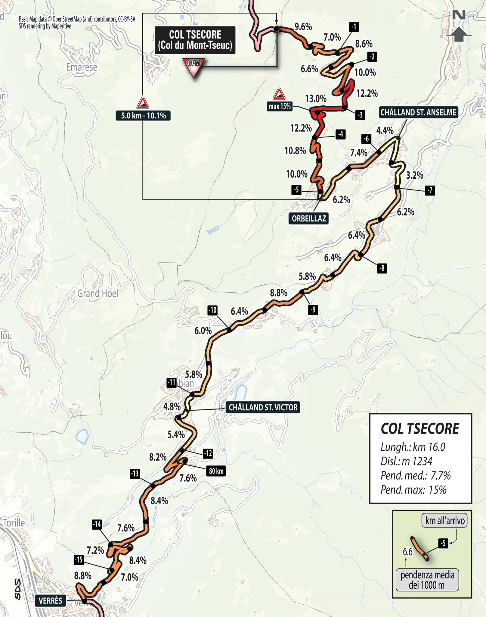 Der Col Tsecore in der Übersicht.