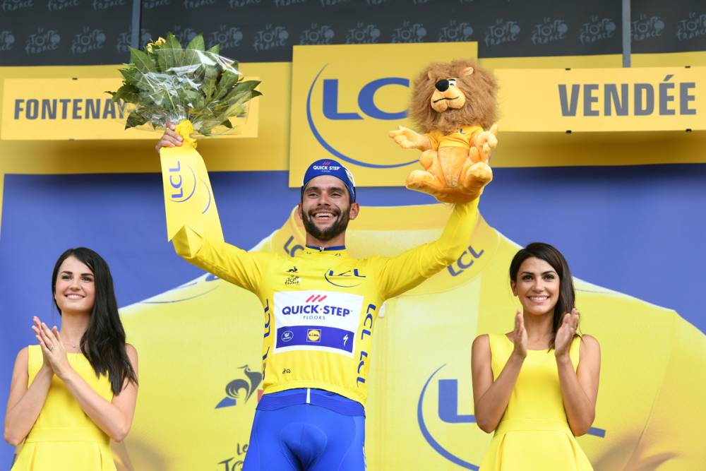 Einen besseren Start hätte sich der Kolumbianer bei seiner ersten Tour de France nicht träumen lassen dürfen: Etappensieg udn das gelbe Trikot an einem Tag. (Foto:)