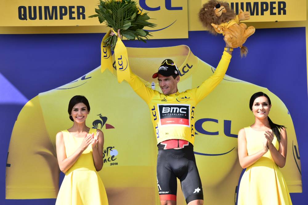 Greg Van Avermaet (BMC Racing) konnte seine Führung im Gesamtklassement verteidigen und behält das gelbe Trikot für die 6. Etappe. (Foto: © ASO)