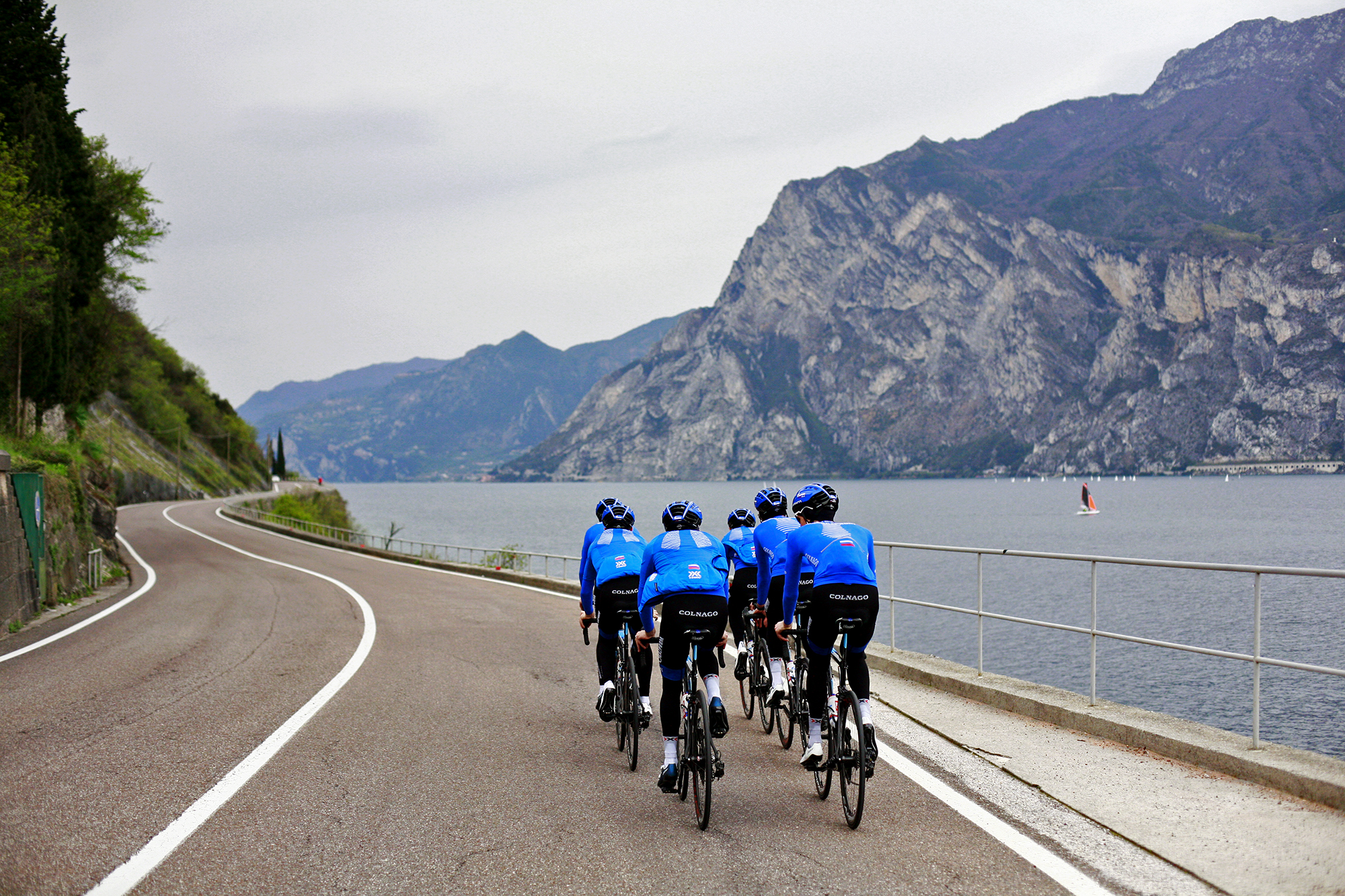 Gemeinsames Training an der Teambasis von Gazprom-RusVelo am Gardasee © Eugene Petrushanskiy