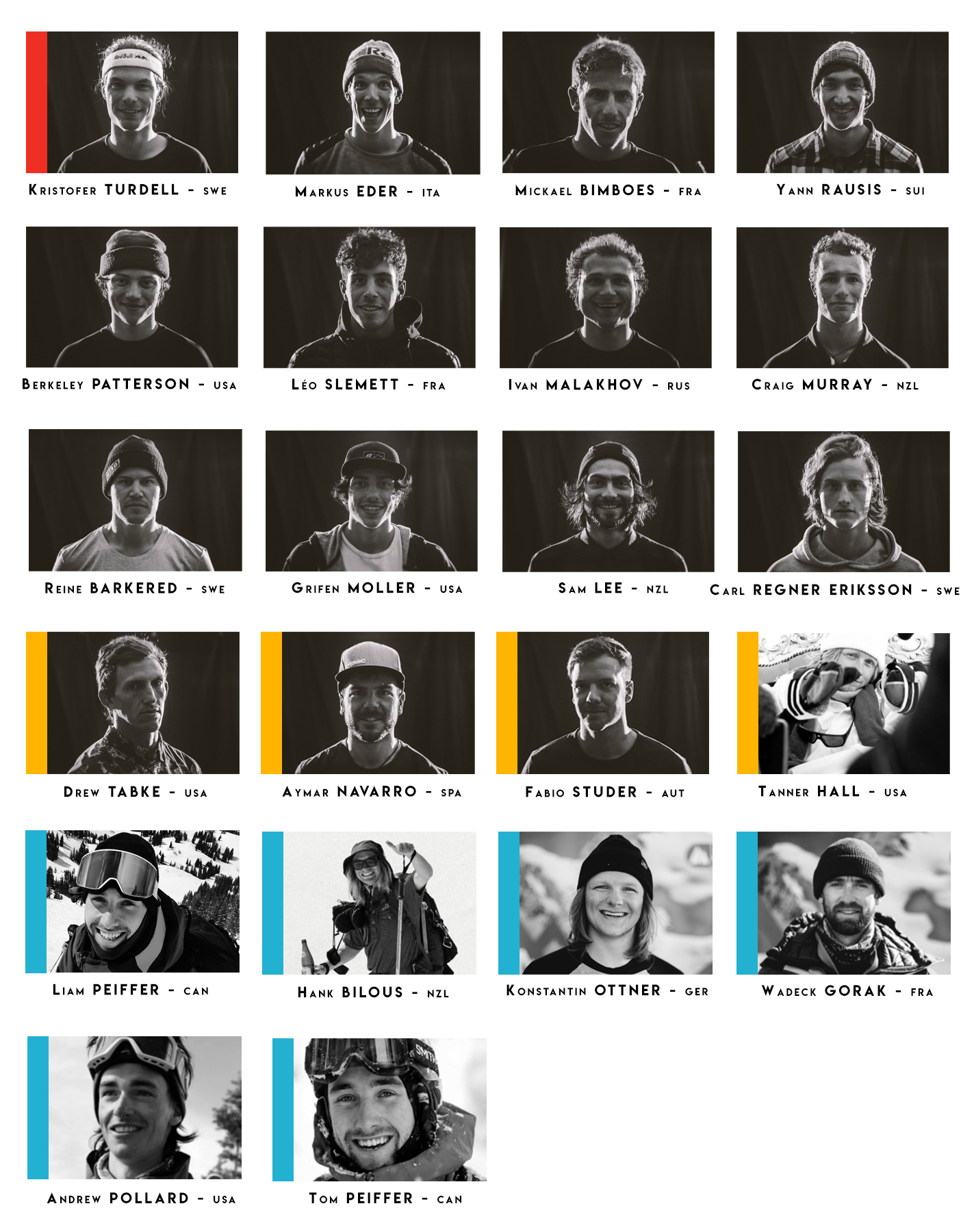 Freeride World Tour Athletes