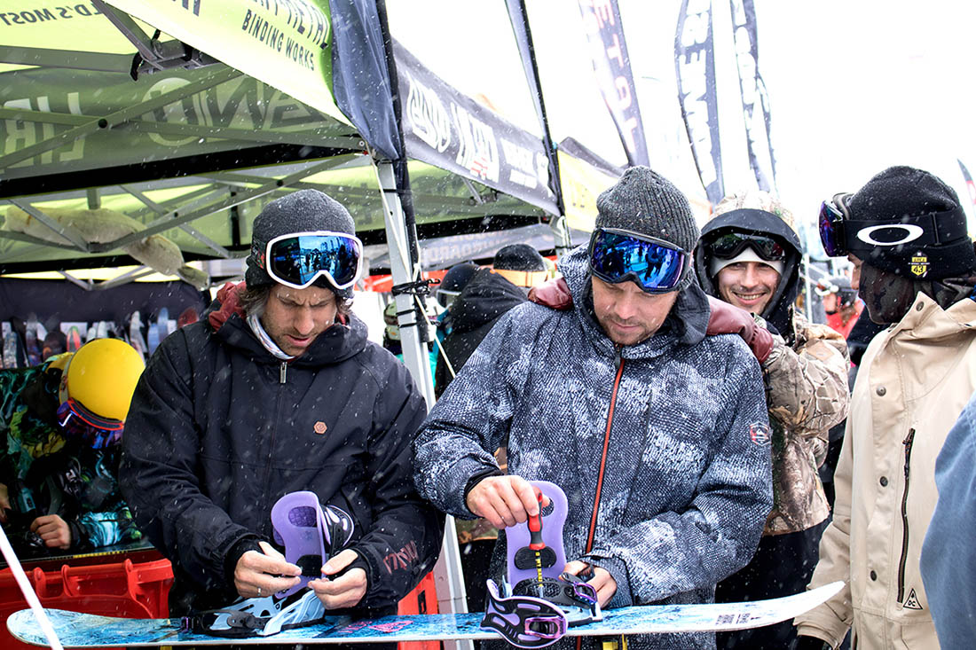 Travis Rice und Gigi Rüf bei der Stubai Premiere 2017. Foto: Martina Zollner