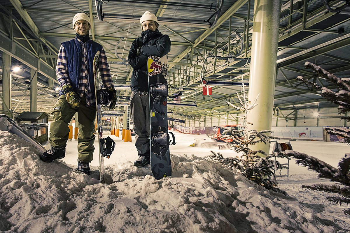 Jesse Augustinus and Benny Urban seen at their Red Bull Outdoor Indoor project at Snow World in Landgraaf, The Netherlands. Pic: Red Bull Content Pool